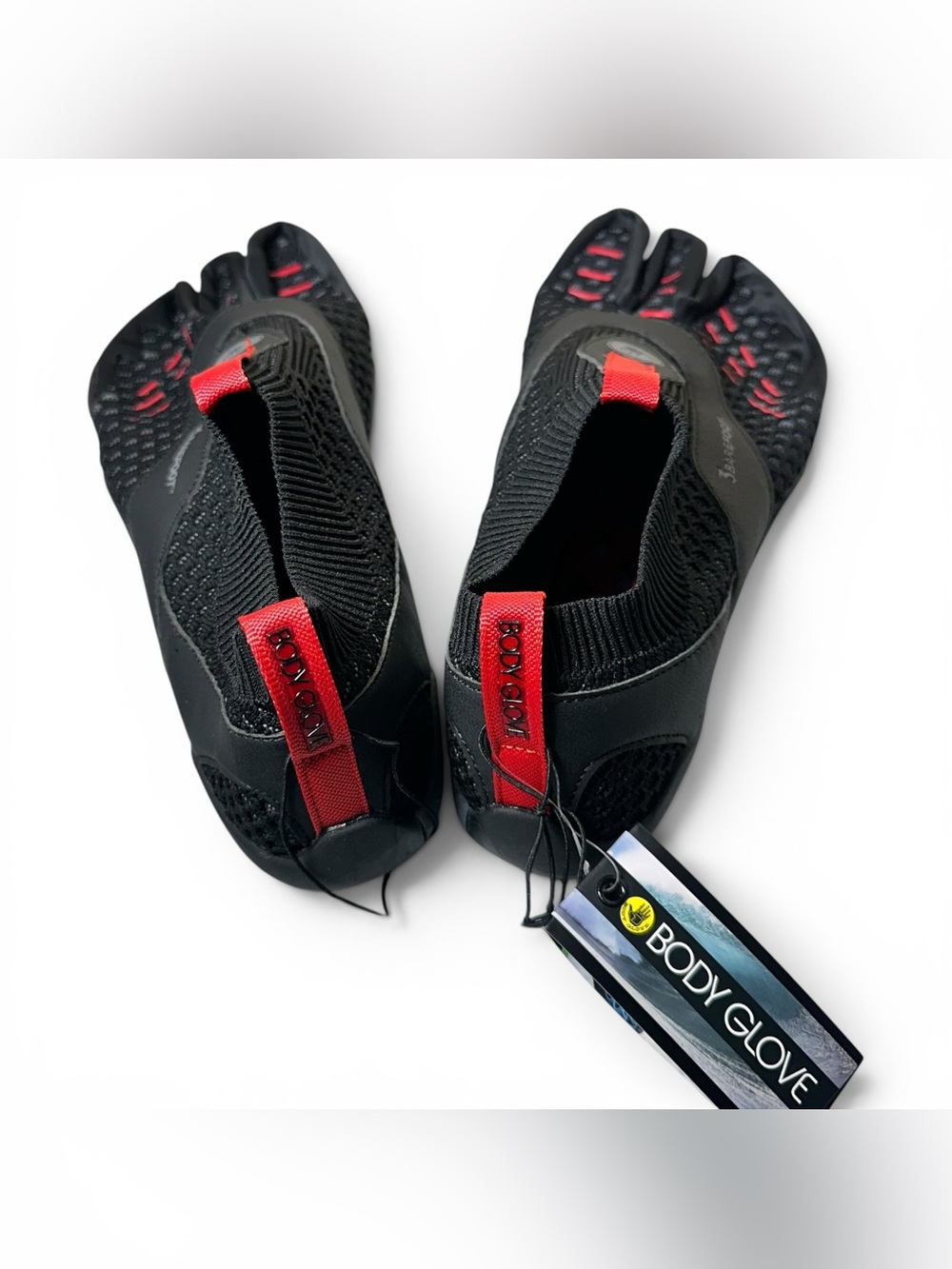 Body Glove 3T Barefoot Gauntlet Water Shoes Mens, Black/Red Hydro Knit - Picture 11 of 16